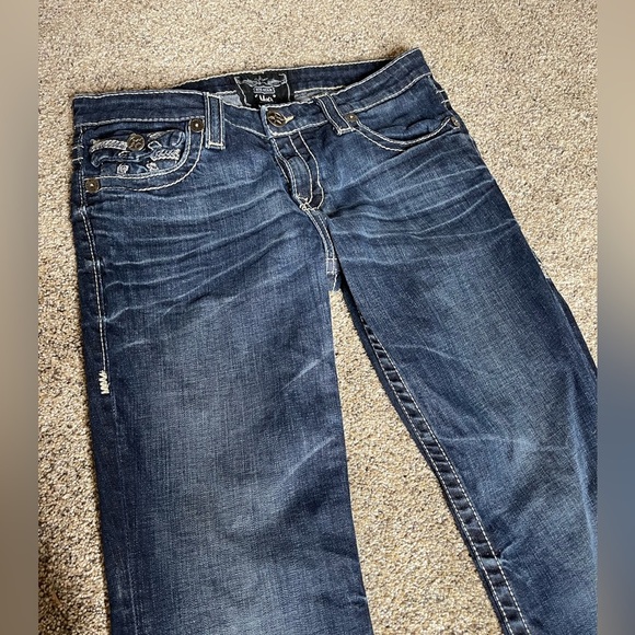 Big Star Vintage Miki Boot Cut Jeans Embroidered Western Size 28 X 33 - Picture 3 of 7